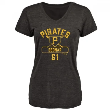 Black Women's David Bednar Pittsburgh Pirates Base Runner T-Shirt -